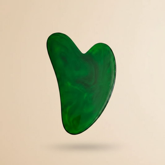 Gua sha viso in giada verde per il massaggio facciale Nuvia